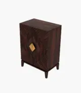 Sunslow Sheesham Wood Bar Cabinet (Walnut Finish)