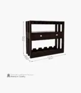 Terris Sheesham Wood Wine Rack (Walnut Finish)