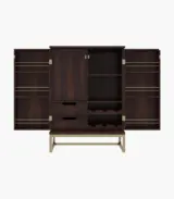 Vailyton Sheesham Wood Bar Cabinet (Walnut Finish)