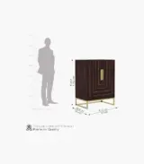 Vailyton Sheesham Wood Bar Cabinet (Walnut Finish)