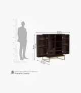 Vailyton Sheesham Wood Bar Cabinet (Walnut Finish)