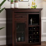 Arolph Sheesham Wood Small Bar Cabinet (Walnut Finish) - Image 2