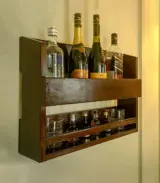 Fairo Mango Wood Wine Rack (Brown Finish) - Image 2