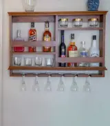 Wolly Mango Wood Wall Hanging Wine Rack