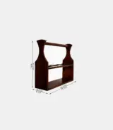 Tan Brown Mango Wood Wine Rack (Brown Finish) - Image 3