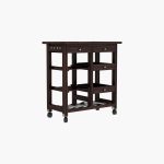 Kensys Sheesham Wood Bar Trolley (Walnut Finish) - Image 2