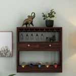 Terris Sheesham Wood Wine Rack (Walnut Finish) - Image 2