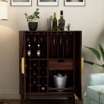 Sunslow Bar Cabinet in Sheesham Wood Walnut Finish - Image 3