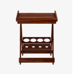 Alroy Sheesham Wood Bar Cabinet (Honey Finish) - Image 2