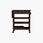 Kyonic Sheesham Wood Bar Trolley (Walnut Finish) - Image 3