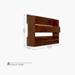 Fairo Mango Wood Wine Rack (Brown Finish) - Image 4