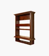 Alford Mango Wood Wine Rack with Glass Holder (Dark Finish) - Image 3