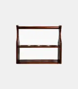 Tan Brown Mango Wood Wine Rack (Brown Finish) - Image 4