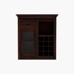 Arolph Sheesham Wood Small Bar Cabinet (Walnut Finish) - Image 5