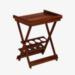 Alroy Sheesham Wood Bar Cabinet (Honey Finish) - Image 4