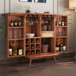 Alora Sheesham Wood Bar Cabinet (Honey Finish) - Image 4
