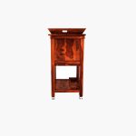 Mendil Sheesham Wood Bar Trolley (Honey Finish) - Image 4