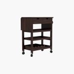 Kyonic Sheesham Wood Bar Trolley (Walnut Finish) - Image 4