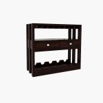 Terris Sheesham Wood Wine Rack (Walnut Finish) - Image 4
