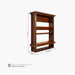 Alford Mango Wood Compact Wine Rack with Glass Holder (Dark Finish) - Image 4