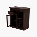 Arolph Sheesham Wood Small Bar Cabinet (Walnut Finish) - Image 6