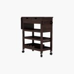 Kyonic Sheesham Wood Bar Trolley (Walnut Finish) - Image 5