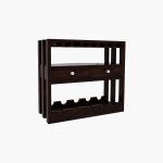 Terris Sheesham Wood Wine Rack (Walnut Finish) - Image 5