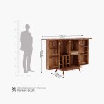 Alora Sheesham Wood Bar Cabinet (Honey Finish) - Image 7