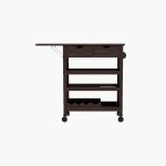 Kyonic Sheesham Wood Bar Trolley (Walnut Finish) - Image 7