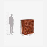 Eurico Sheesham Wood Bar Cabinet (Honey Finish) - Image 8