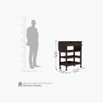 Kyonic Sheesham Wood Bar Trolley (Walnut Finish) - Image 8