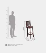 Adilaid Sheesham Wood Bar Chair (Mahogany Finish)