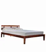Admirel Sheesham Wood Queen Size Bed without Storage (Honey Finish)