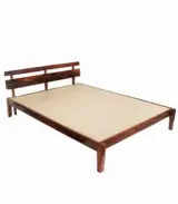 Admirel Sheesham Wood Queen Size Bed without Storage (Honey Finish)