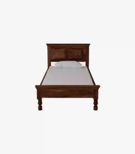 Airavata Sheesham Wood Single Bed without Storage (Provincial Teak Finish)