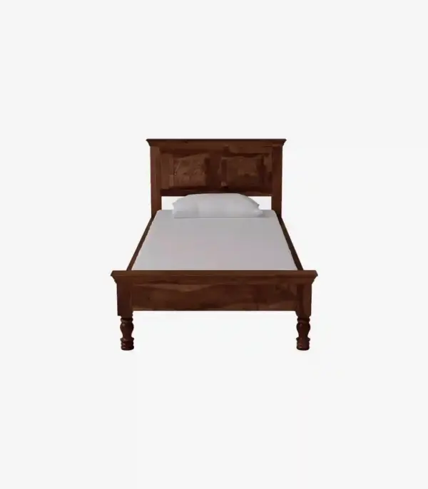 Airavata Sheesham Wood Single Bed without Storage (Provincial Teak Finish)