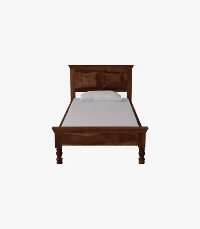Airavata Sheesham Wood Single Bed without Storage (Provincial Teak Finish)