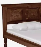 Airavata Sheesham Wood Single Bed without Storage (Provincial Teak Finish)
