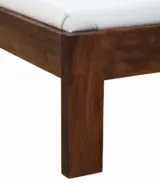 Alamod Sheesham Wood Queen Size Bed without Storage (Teak Finish)