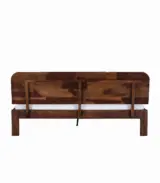 Alamod Sheesham Wood Queen Size Bed without Storage (Teak Finish)