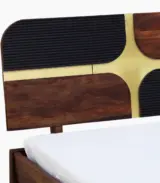 Alamod Sheesham Wood Queen Size Bed without Storage (Teak Finish)