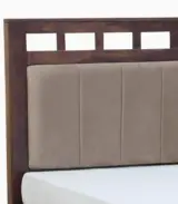 Alyano Sheesham Wood Queen Size Bed with Drawer Storage (Teak Finish)
