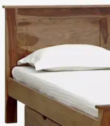 Arabel Sheesham Wood Queen Size Bed with Drawer Storage (Rustic Teak Finish)