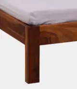 Arcamia Sheesham Wood Queen Size Bed without Storage (Teak Finish)