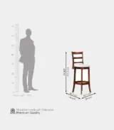 Berath Sheesham Wood Bar Chair (Honey Finish)