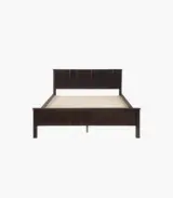 Cypher Solid Wood Queen Size Bed without Storage (Black Finish)