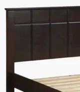Cypher Solid Wood Queen Size Bed without Storage (Black Finish)