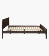 Cypher Solid Wood Queen Size Bed without Storage (Black Finish)