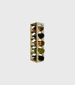 Delroy Mango Wood Wine Rack with 5 Bottle Capacity (Brown Finish)