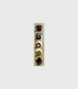 Delroy Mango Wood Wine Rack with 5 Bottle Capacity (Brown Finish)